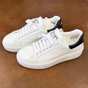 Prada White and Black Sneakers (Calzature Uomo), fits men’s size 9